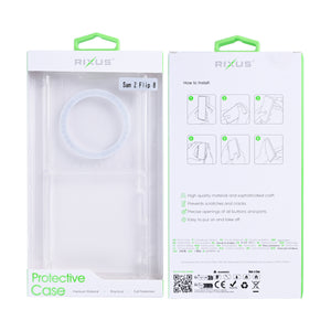 Rixus Anti-Burst Case With MagSafe Compatible For Samsung Galaxy Z Flip8 Transparent