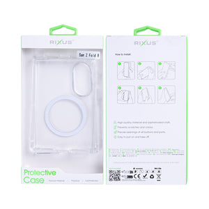 Rixus Anti-Burst Case With MagSafe Compatible For Samsung Galaxy Z Fold8 Transparent