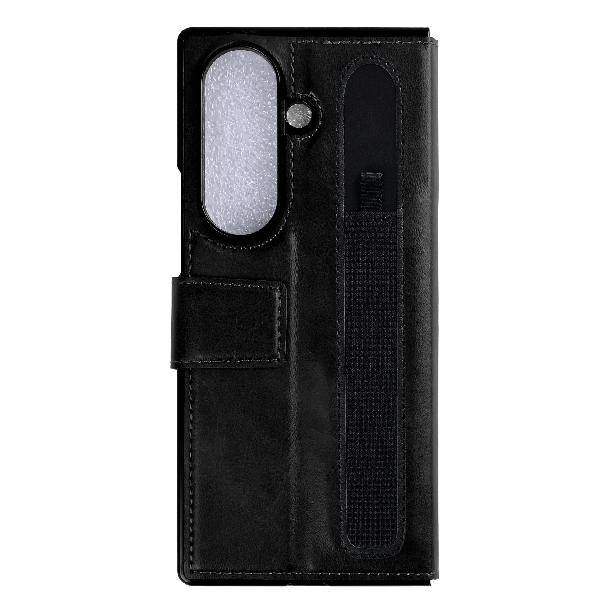 Rixus Wallet Case With Pen Holder For Samsung Galaxy Z Fold8 Ultra Black
