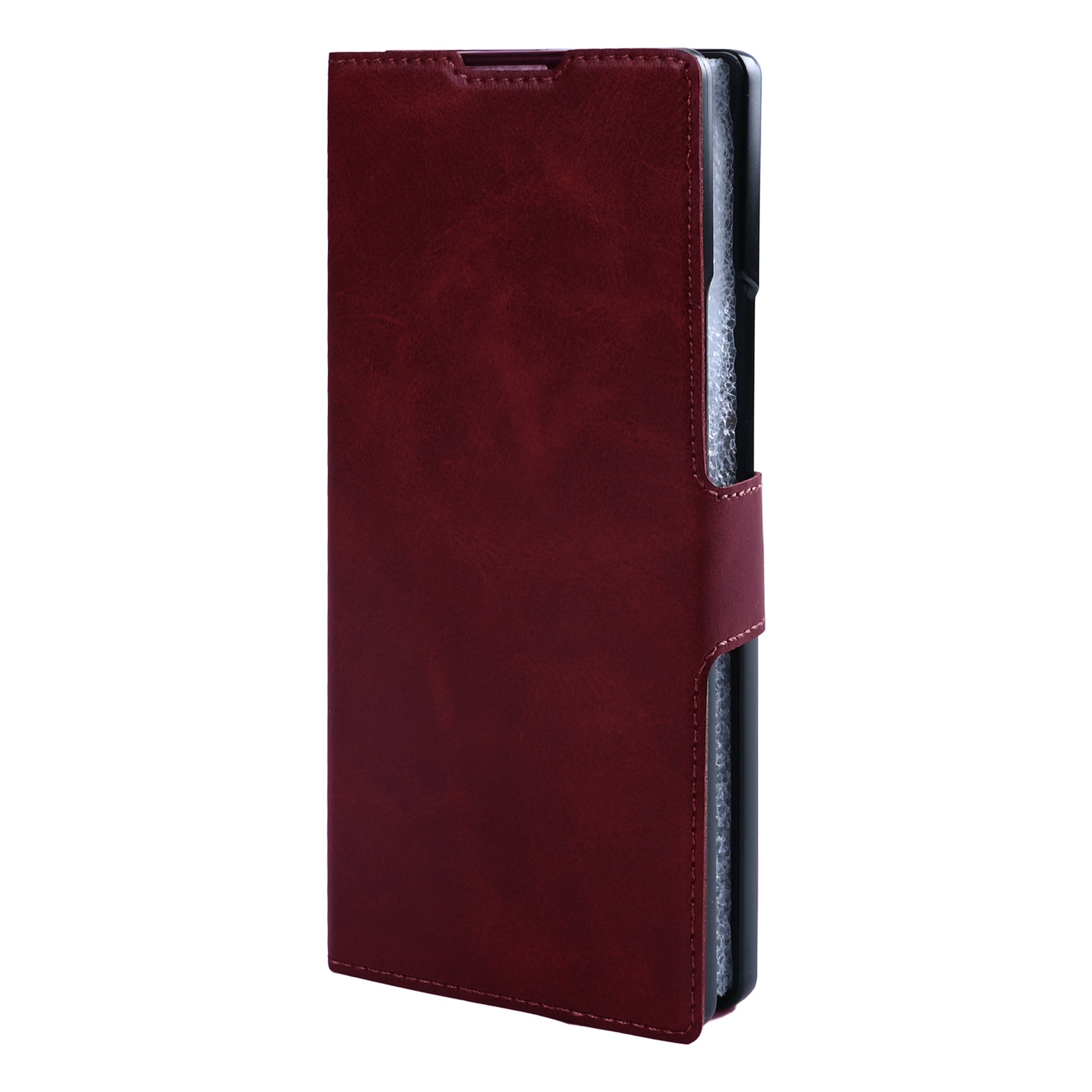Rixus Wallet Case With Pen Holder For Samsung Galaxy Z Fold8 Ultra Dark Red