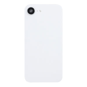 For Apple iPhone 16e Back Glass With NFC, Enlarged Camera Frame White Pulled