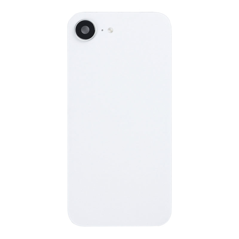 For Apple iPhone 16e Back Glass With NFC, Enlarged Camera Frame White Pulled