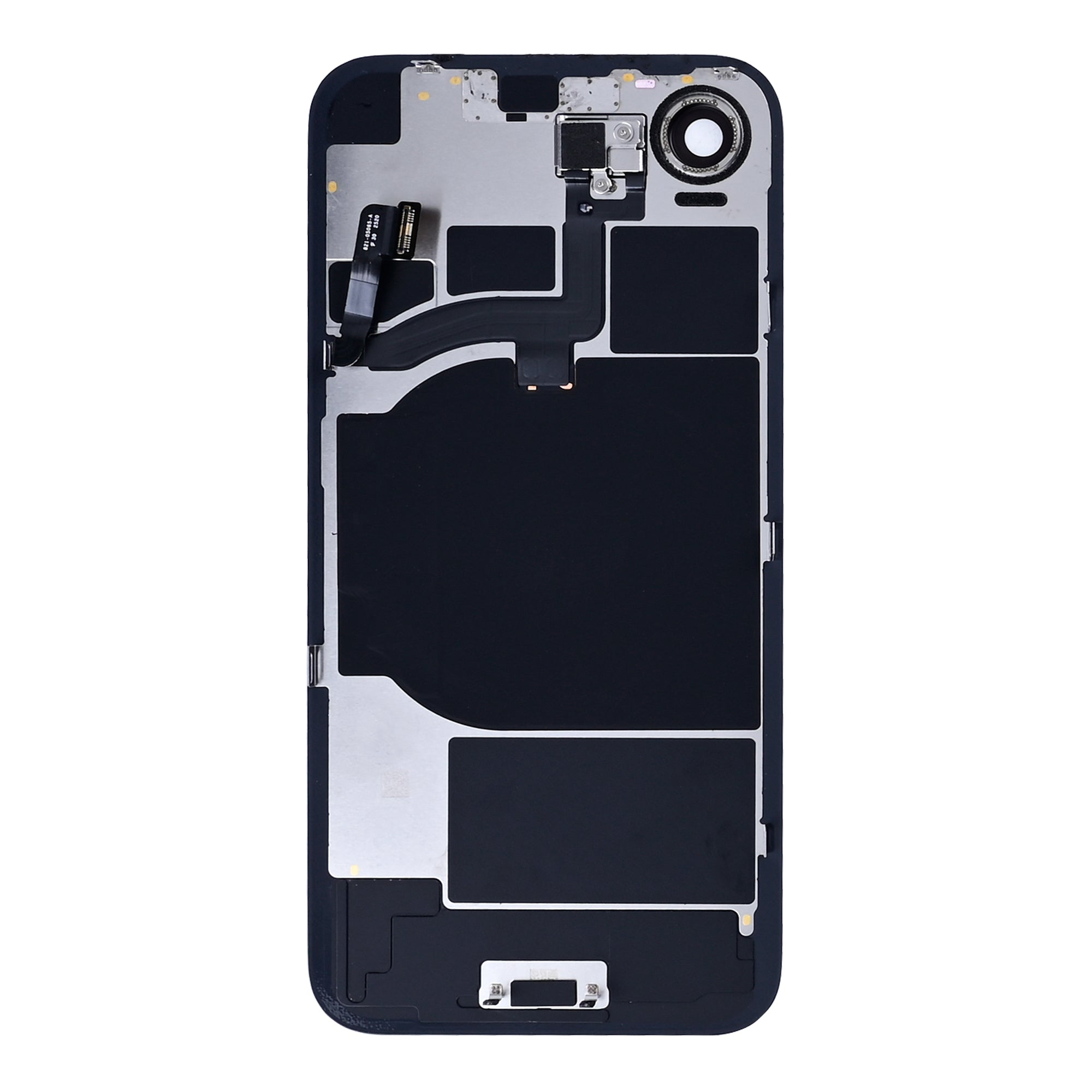 For Apple iPhone 16e Back Glass With NFC, Enlarged Camera Frame White Pulled