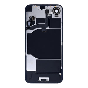 For Apple iPhone 16e Back Glass With NFC, Enlarged Camera Frame White Pulled
