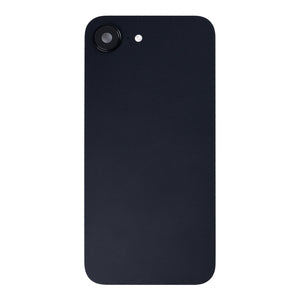 For Apple iPhone 16e Back Glass With NFC, Enlarged Camera Frame Black Pulled