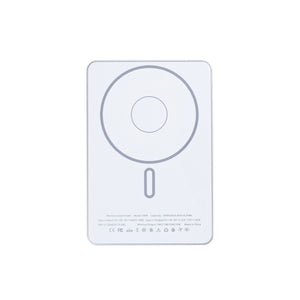 For Apple iPhone Ultra Thin Battery Pack Magnetic Charging 15W 5000mAh Silver
