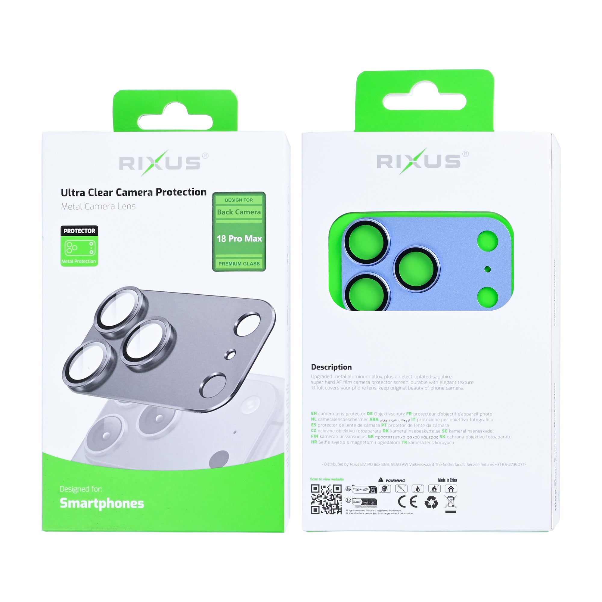 Rixus Ultra Clear Camera Protection For Apple iPhone 18 Pro Max Glacier