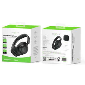 Rixus RXOH01A Zenith Pro Headphones Black