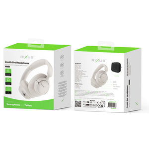 Rixus RXOH01B Zenith Pro Headphones Beige