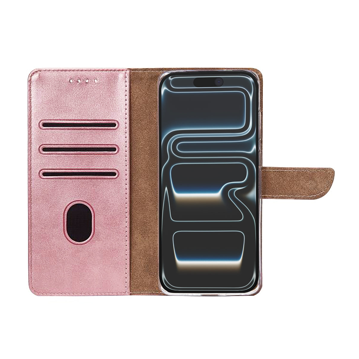 Rixus Bookcase For Apple iPhone 17 Pro, 18 Pro Pink