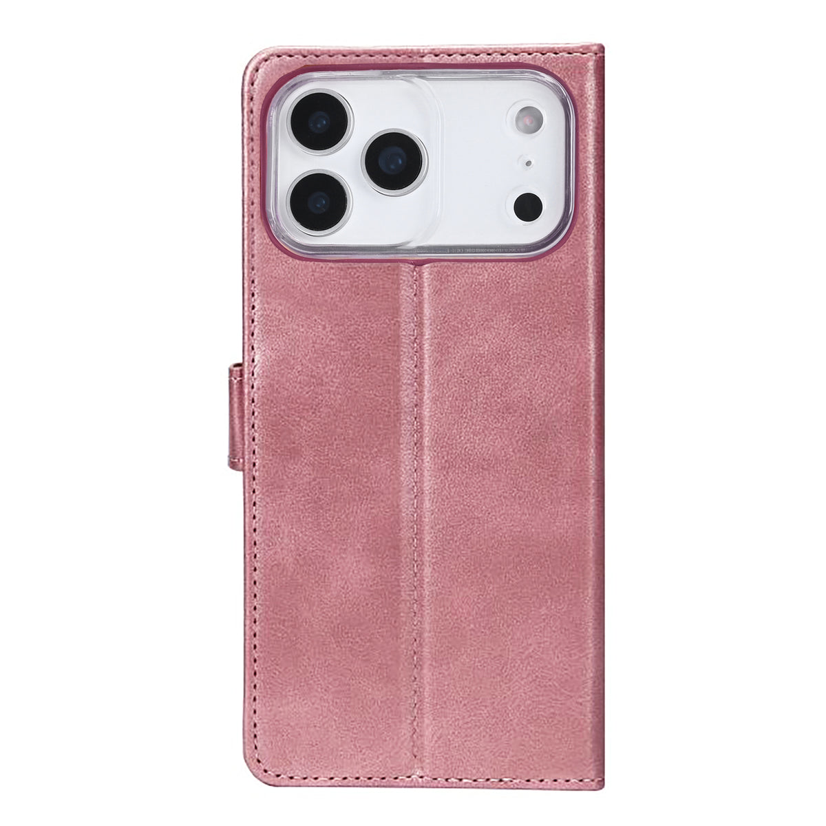 Rixus Bookcase For Apple iPhone 17 Pro Max, 18 Pro Max Pink