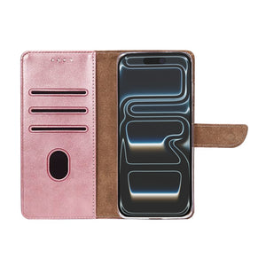 Rixus Bookcase For Apple iPhone 17 Pro Max, 18 Pro Max Pink