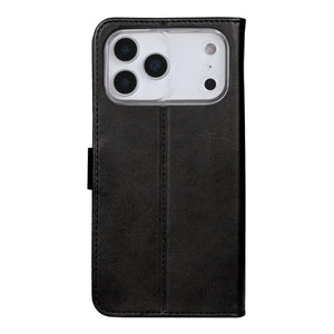 Rixus Bookcase For Apple iPhone 17 Pro Max, 18 Pro Max Black