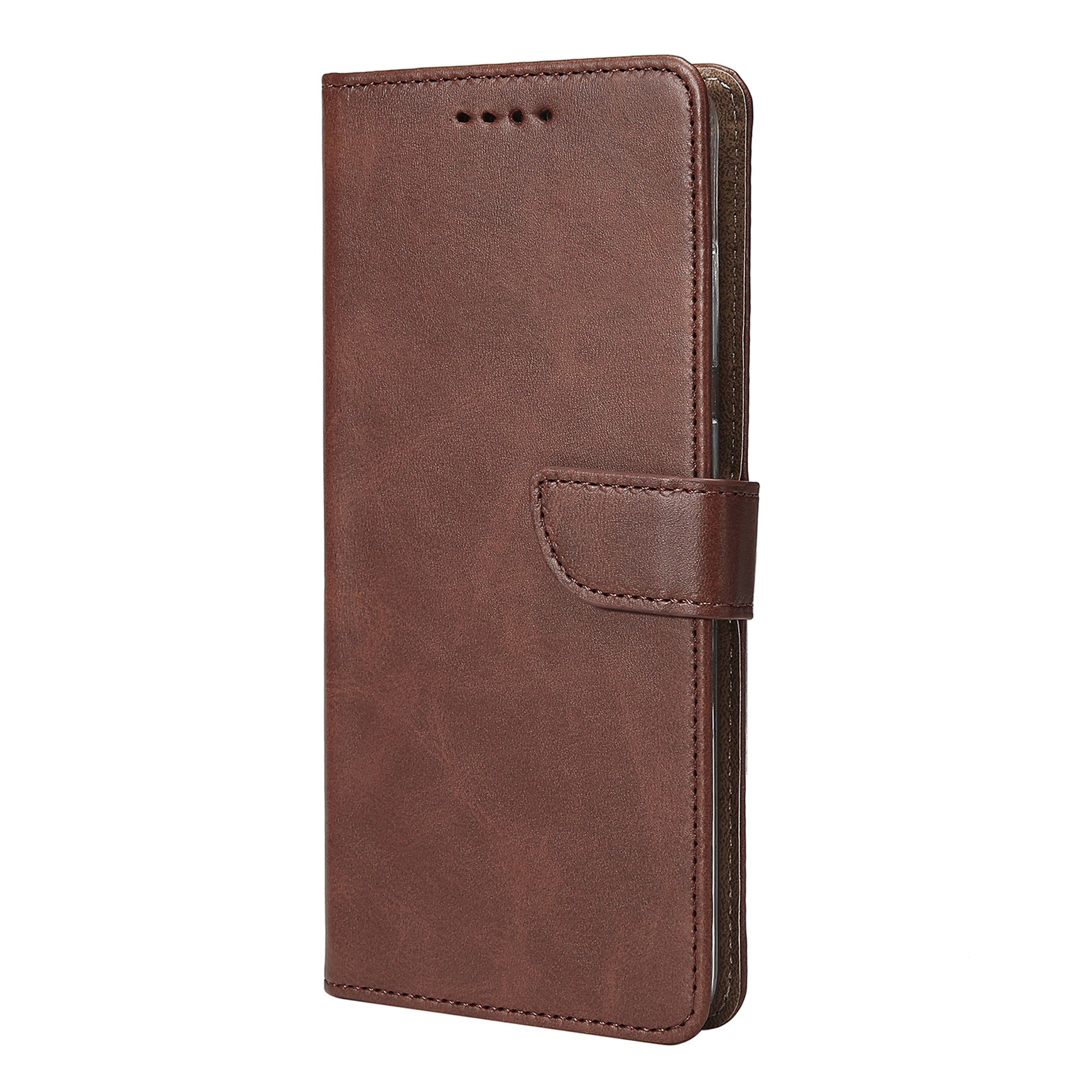 Rixus Bookcase For Apple iPhone 17 Pro Max, 18 Pro Max Brown