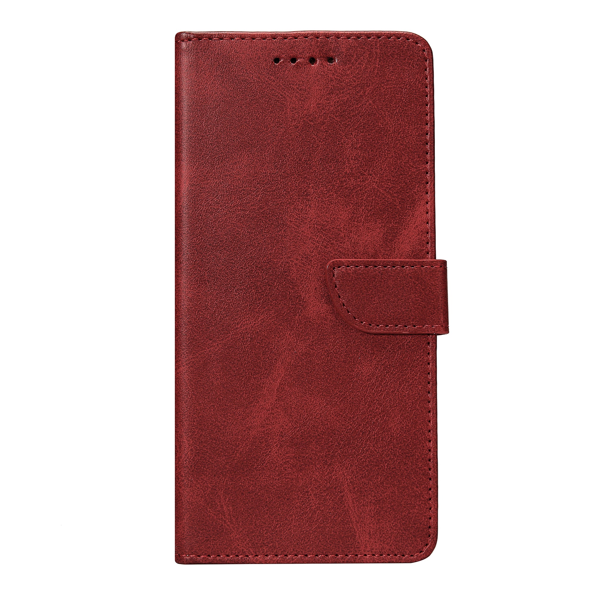 Rixus Bookcase For Apple iPhone 17 Pro Max, 18 Pro Max Dark Red