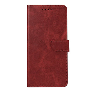 Rixus Bookcase For Apple iPhone 17 Pro Max, 18 Pro Max Dark Red