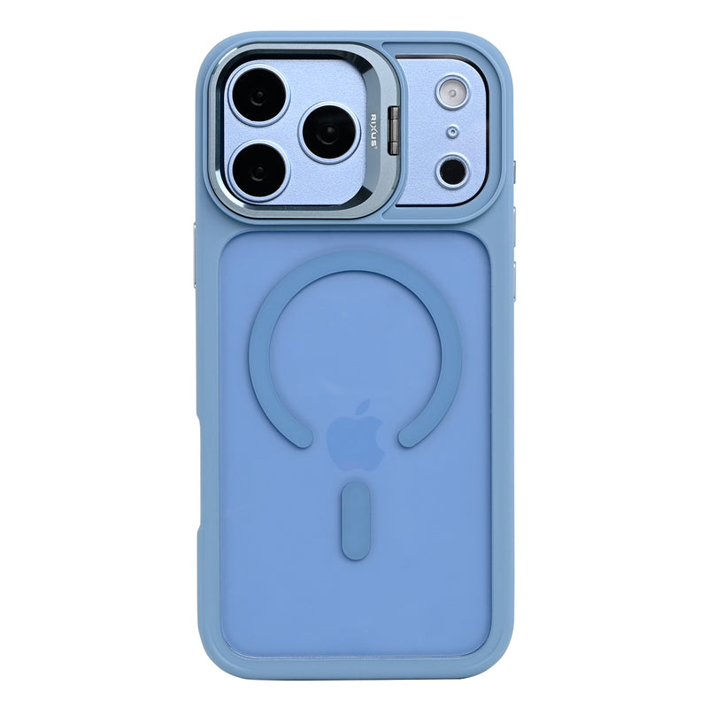 Rixus Classic 03 Case With MagSafe Compatible For Apple iPhone 17 Pro, 18 Pro Light Blue