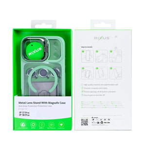 Rixus Classic 03 Case With MagSafe Compatible For Apple iPhone 17 Pro, 18 Pro Light Green