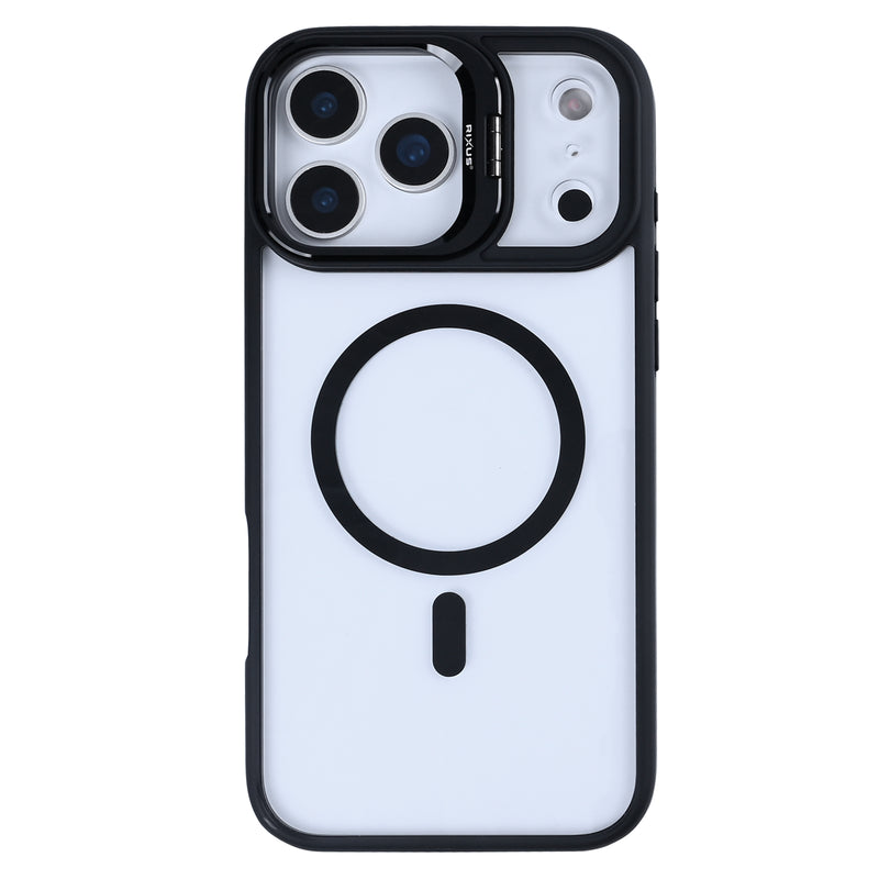 Rixus Classic 03 Case With MagSafe Compatible For Apple iPhone 17 Pro, 18 Pro Black