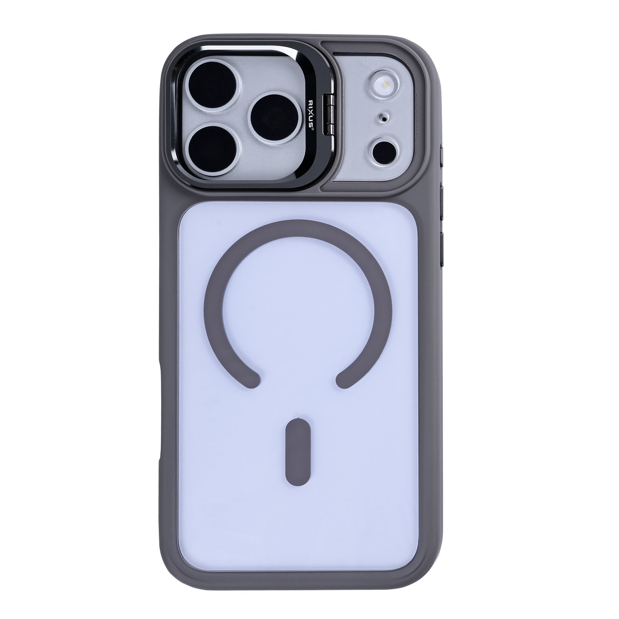 Rixus Classic 03 Case With MagSafe Compatible For Apple iPhone 17 Pro, 18 Pro Titanium Grey