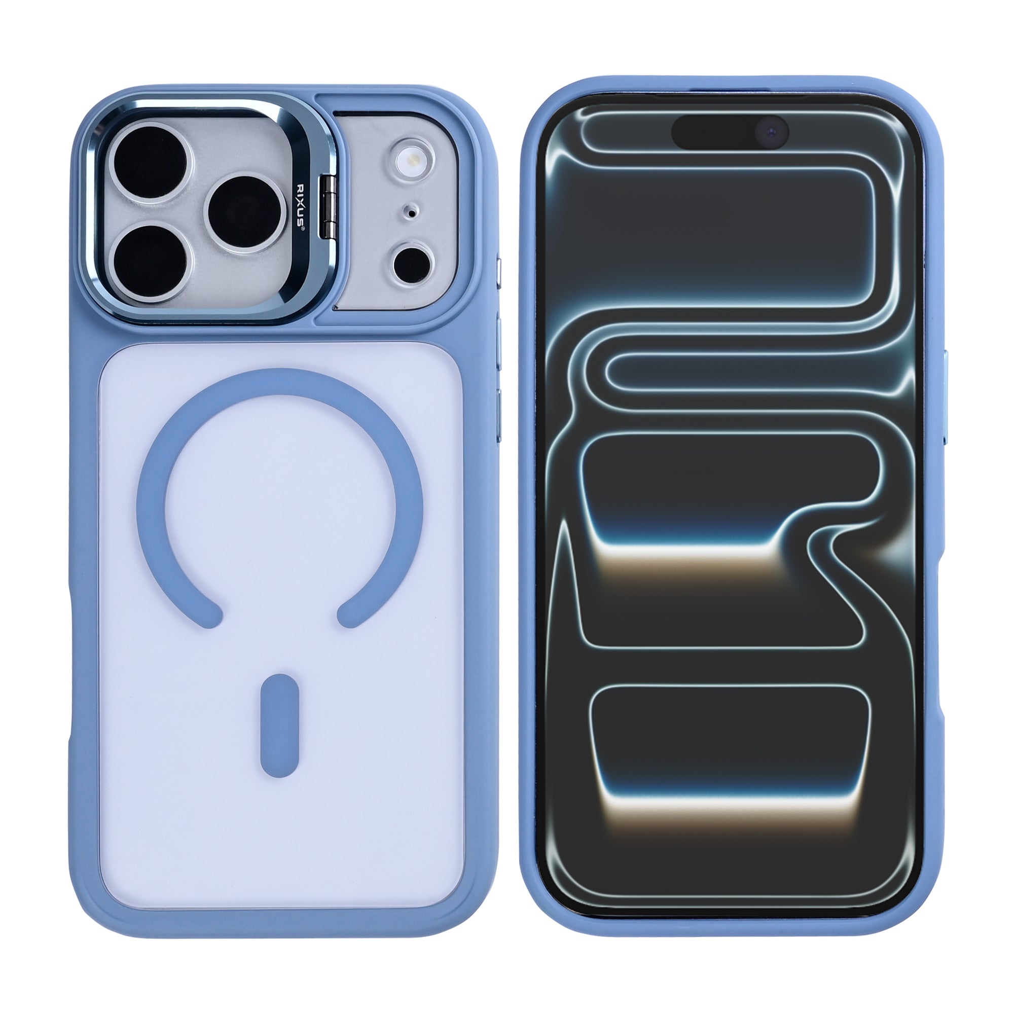 Rixus Classic 03 Case With MagSafe Compatible For Apple iPhone 17 Pro Max, 18 Pro Max Light Blue