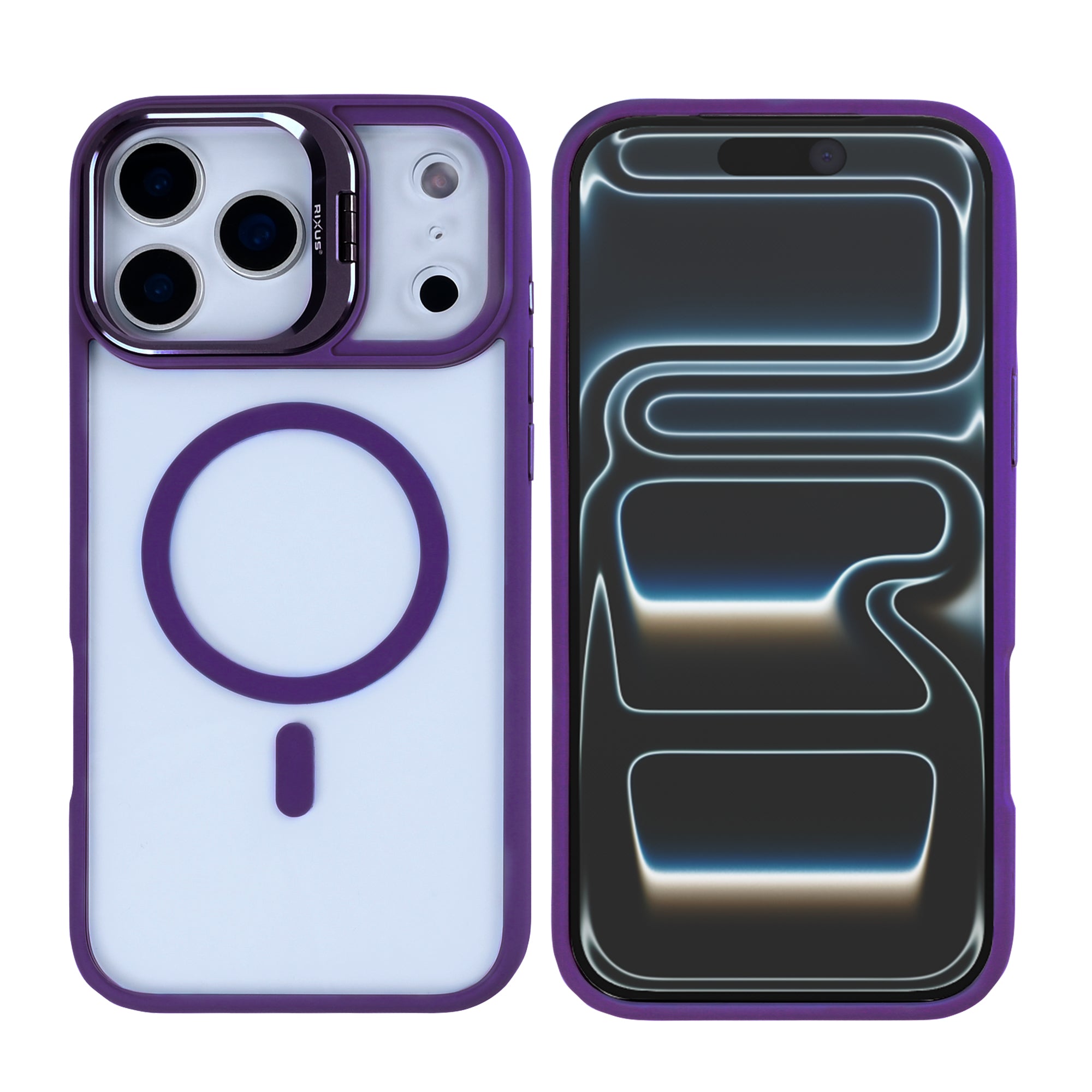 Rixus Classic 03 Case With MagSafe Compatible For Apple iPhone 17 Pro Max, 18 Pro Max Deep Purple