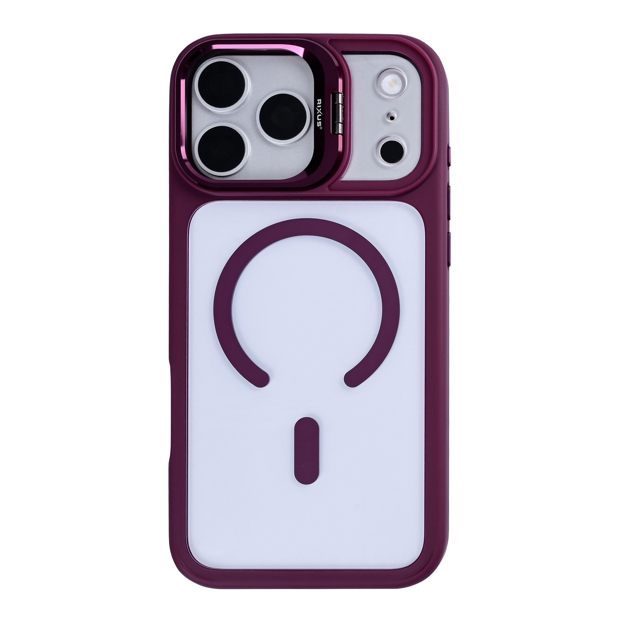 Rixus Classic 03 Case With MagSafe Compatible For Apple iPhone 17 Pro Max, 18 Pro Max Dark Pink
