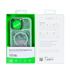 Rixus Classic 03 Case With MagSafe Compatible For Apple iPhone 17 Pro Max, 18 Pro Max Light Green