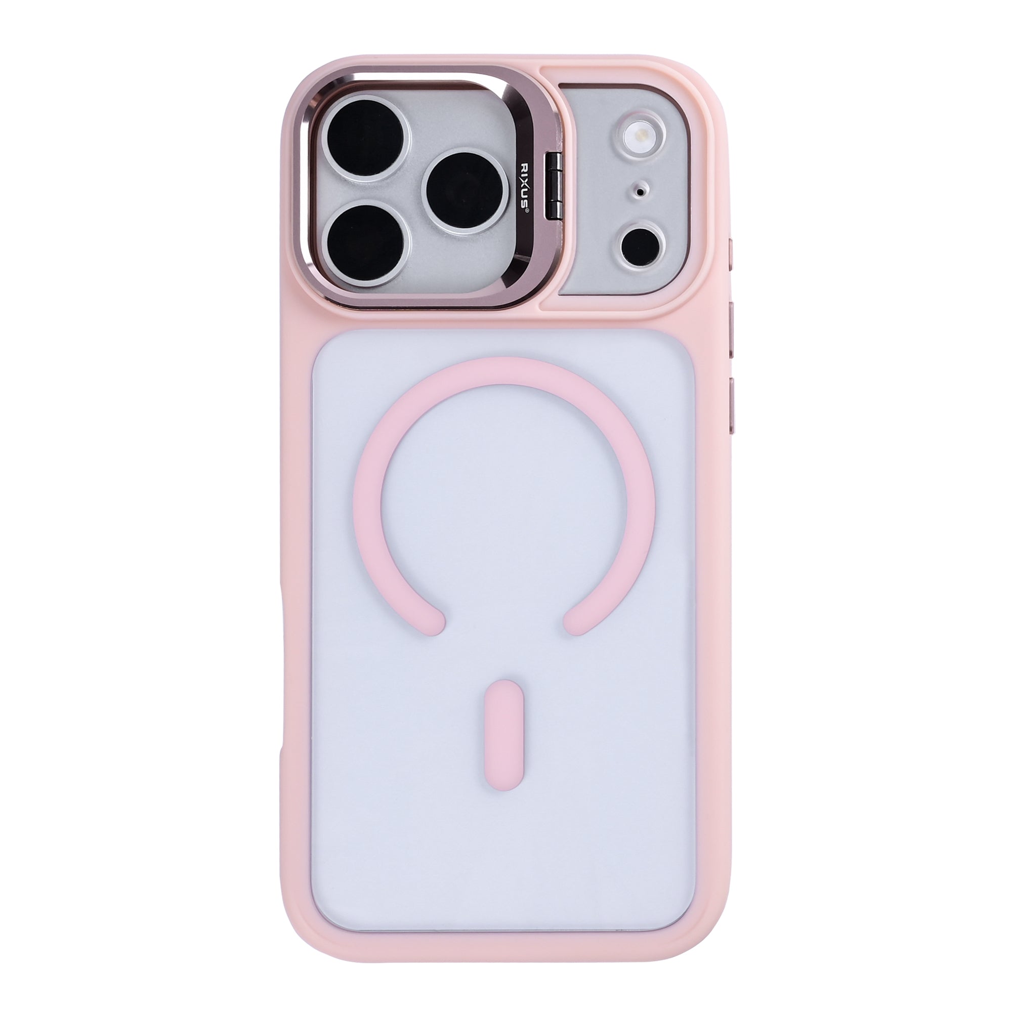 Rixus Classic 03 Case With MagSafe Compatible For Apple iPhone 17 Pro Max, 18 Pro Max Light Pink