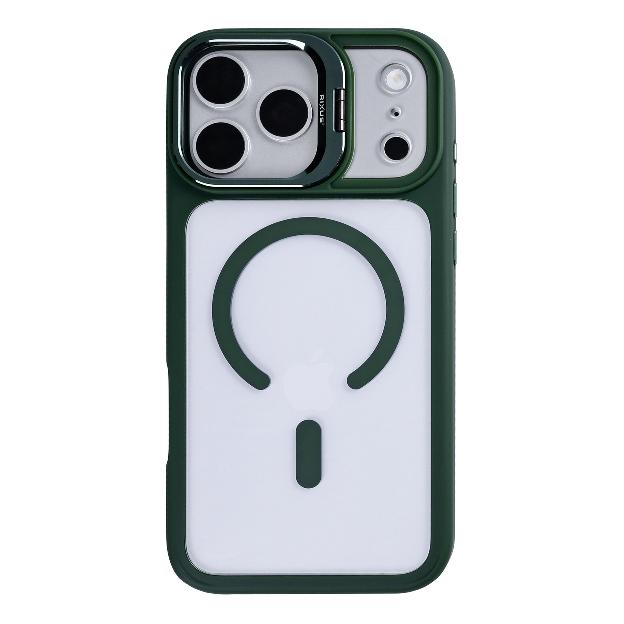 Rixus Classic 03 Case With MagSafe Compatible For Apple iPhone 17 Pro Max, 18 Pro Max Dark Green