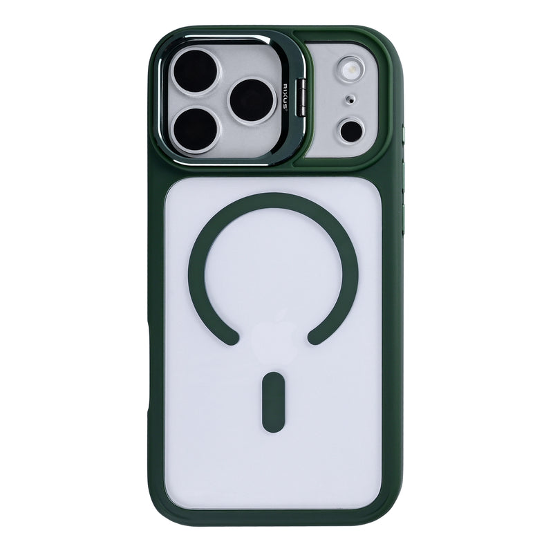 Rixus Classic 03 Case With MagSafe Compatible For Apple iPhone 17 Pro Max, 18 Pro Max Dark Green