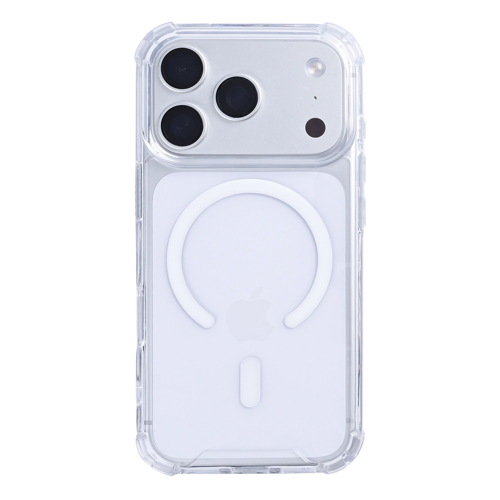 Rixus Anti-Burst Case With MagSafe Compatible For Apple iPhone 17 Pro, 18 Pro Transparent