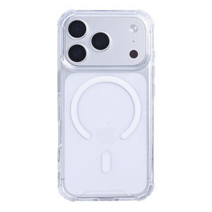 Rixus Anti-Burst Case With MagSafe Compatible For Apple iPhone 17 Pro, 18 Pro Transparent