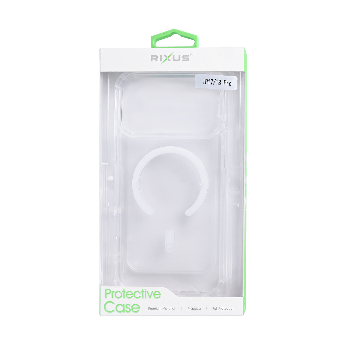 Rixus Anti-Burst Case With MagSafe Compatible For Apple iPhone 17 Pro, 18 Pro Transparent