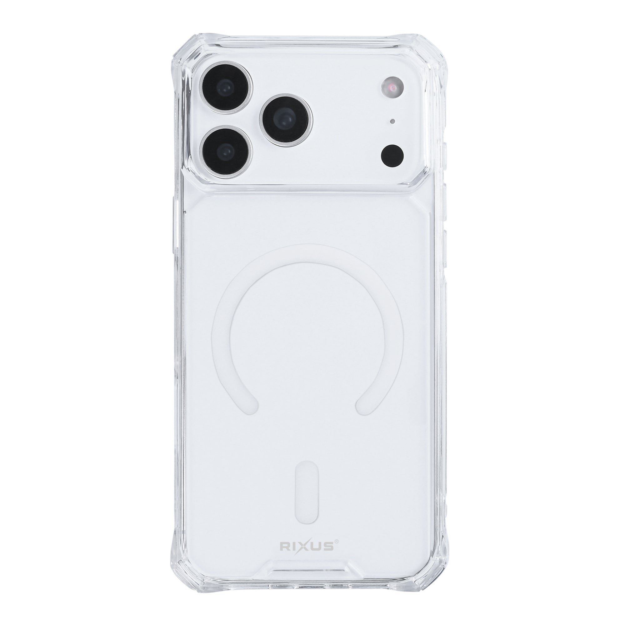Rixus Armor-X Anti Shock Case With MagSafe Compatible For Apple iPhone 17 Pro Max, 18 Pro Max Transparent
