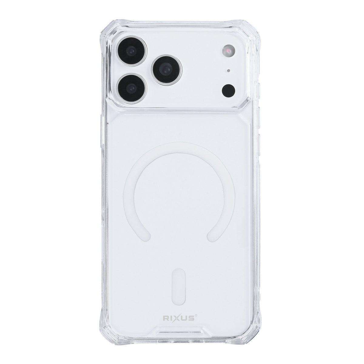 Rixus Armor-X Anti Shock Case With MagSafe Compatible For Apple iPhone 17 Pro Max, 18 Pro Max Transparent