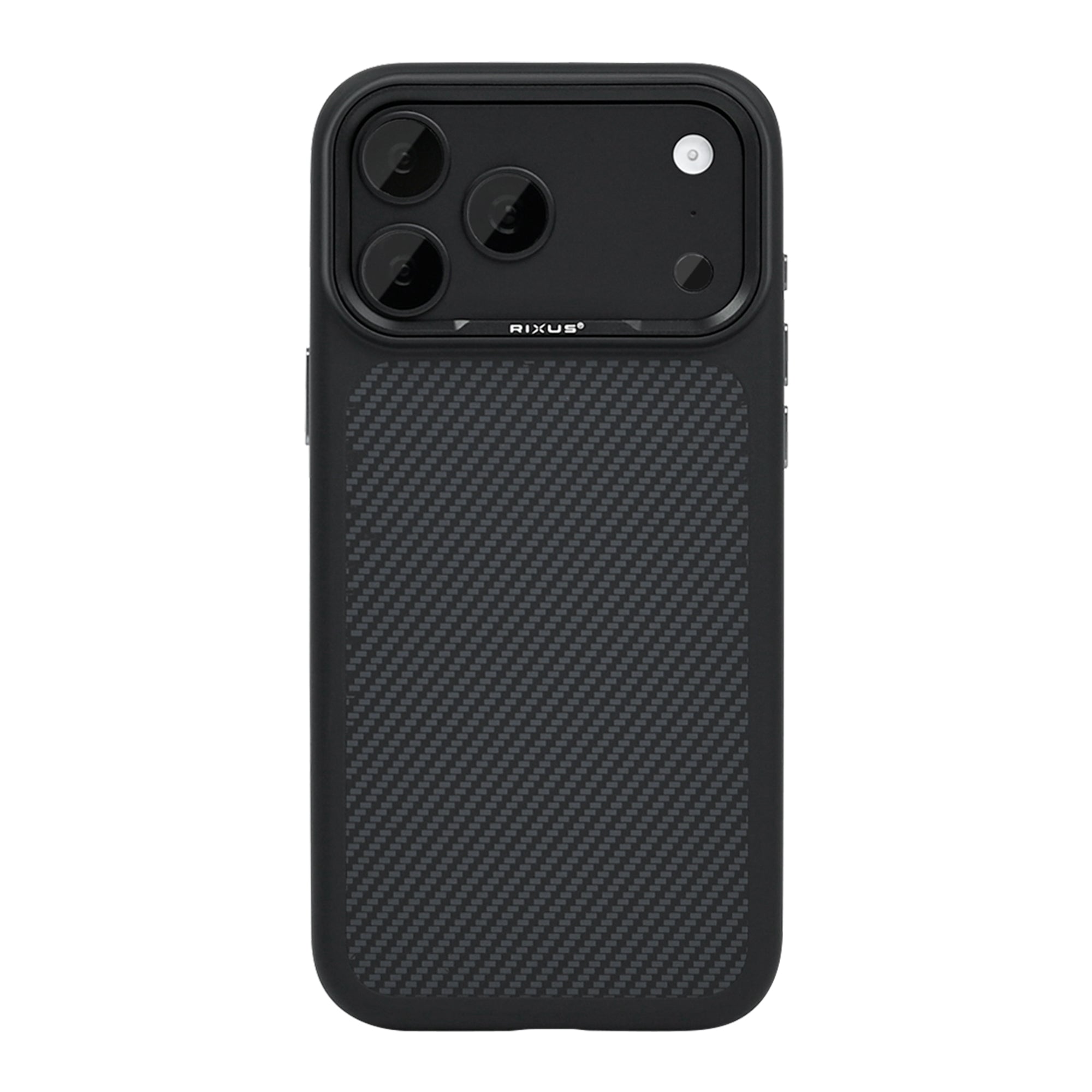 Rixus Mag Carbon With MagSafe Compatible For Apple iPhone 17 Pro, 18 Pro Titanium Black