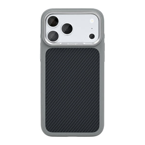 Rixus Mag Carbon With MagSafe Compatible For Apple iPhone 17 Pro Max, 18 Pro Max Titanium Grey