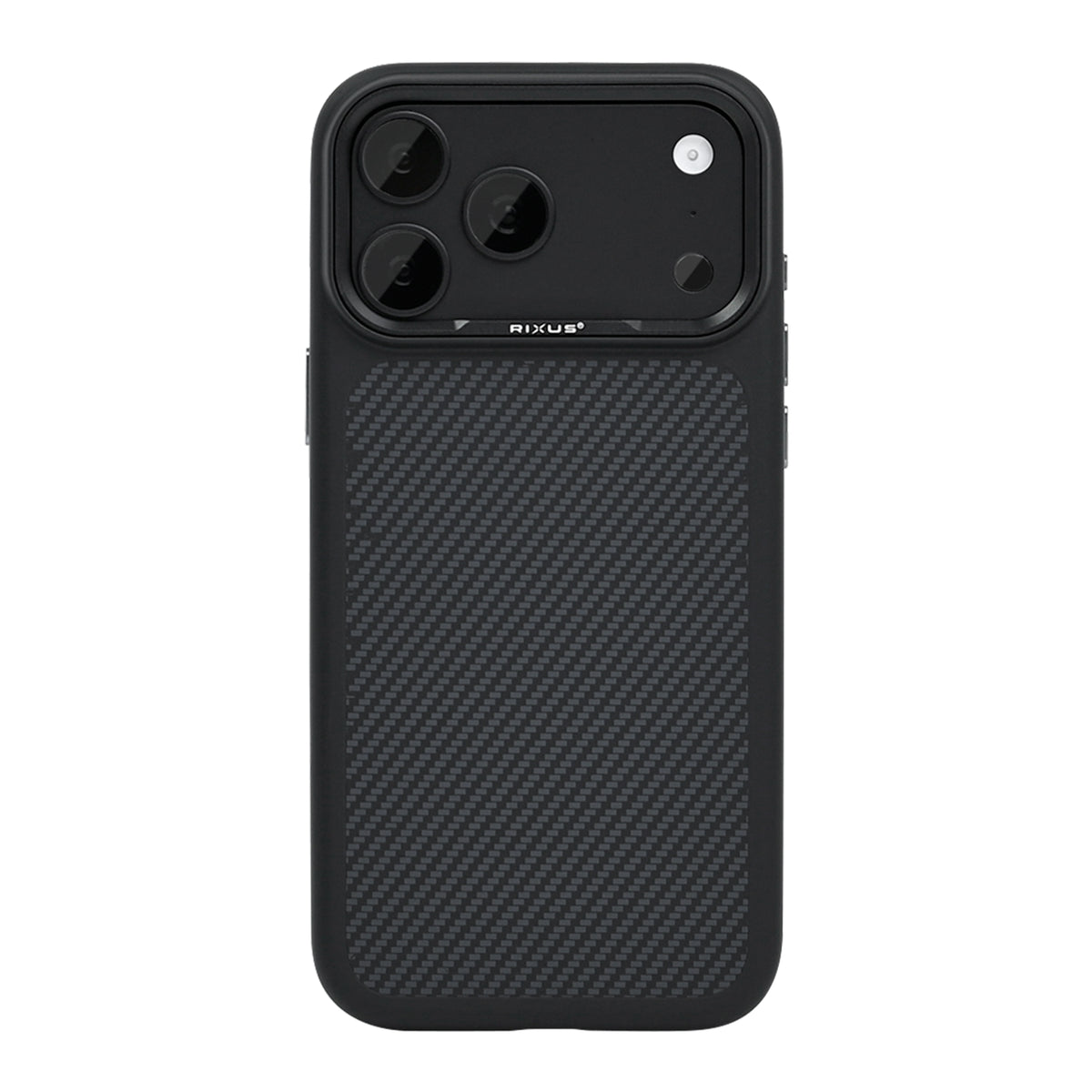 Rixus Mag Carbon With MagSafe Compatible For Apple iPhone 17 Pro Max, 18 Pro Max Titanium Black