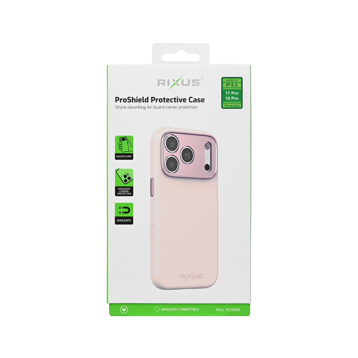 Rixus ProShield Case For Apple iPhone 17 Pro, 18 Pro Pink