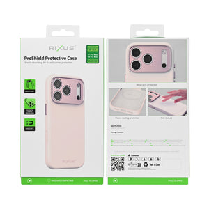 Rixus ProShield Case For Apple iPhone 17 Pro Max, 18 Pro Max Pink