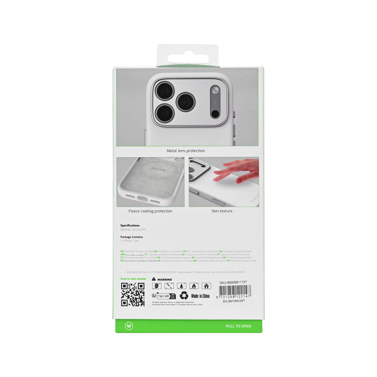Rixus ProShield Case For Apple iPhone 17 Pro, 18 Pro White