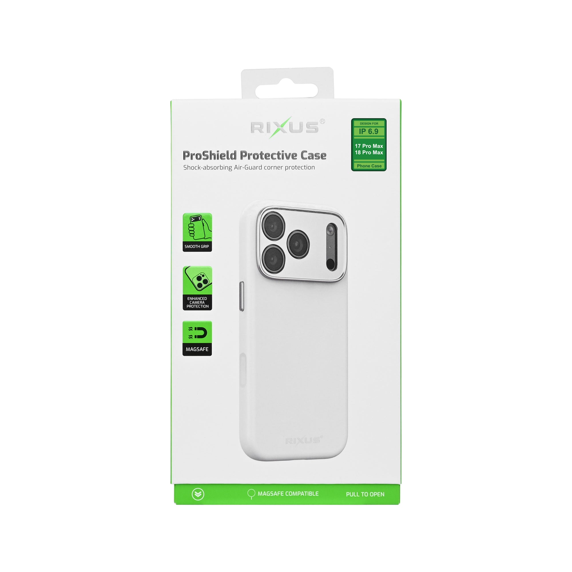Rixus ProShield Case For Apple iPhone 17 Pro Max, 18 Pro Max White