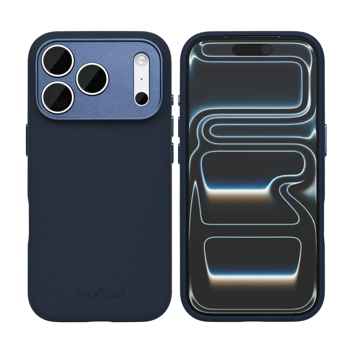 Rixus ProShield Case For Apple iPhone 17 Pro Max, 18 Pro Max Dark Blue