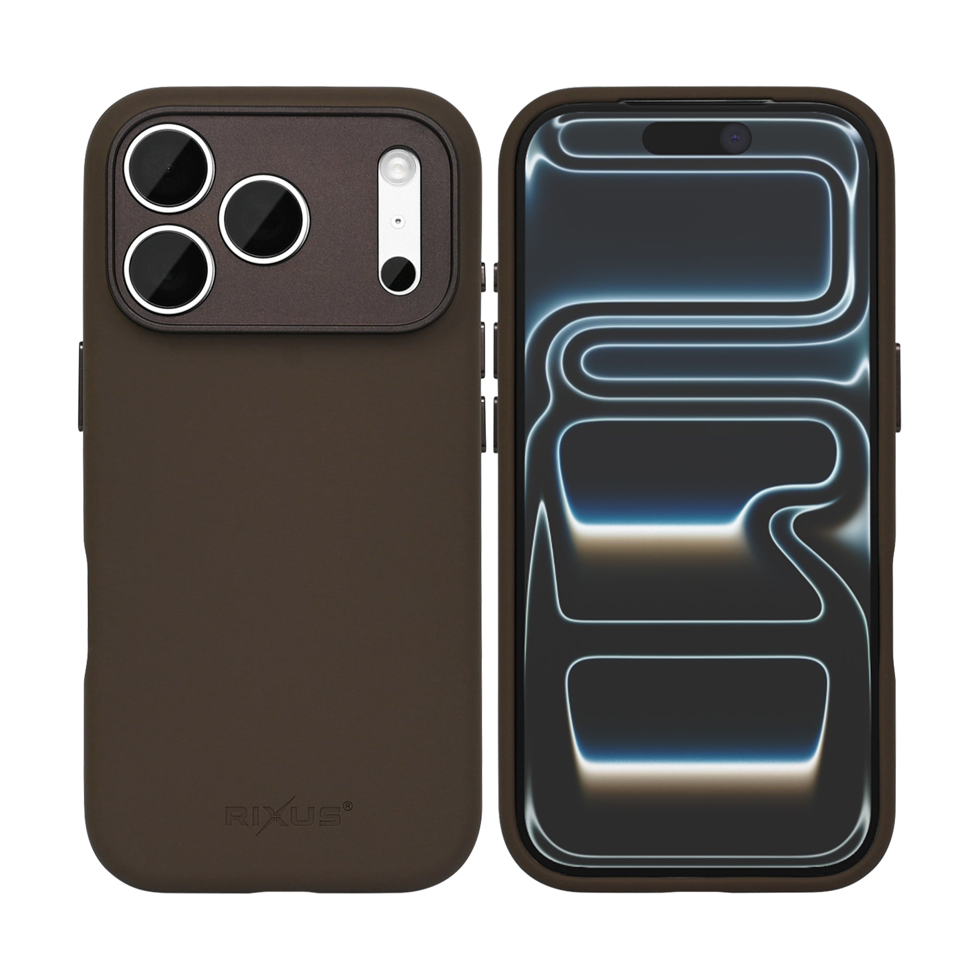 Rixus ProShield Case For Apple iPhone 17 Pro Max, 18 Pro Max Dark Brown