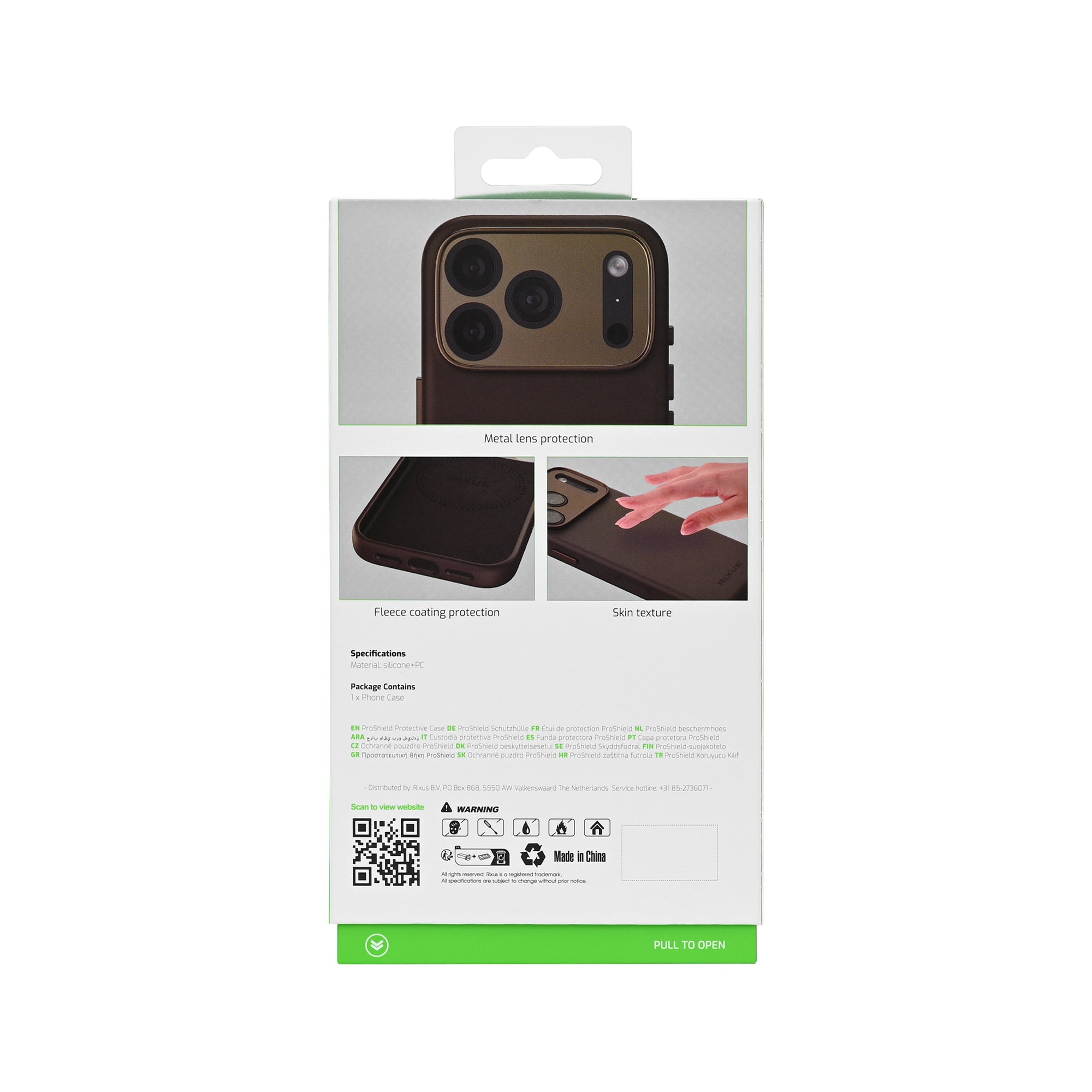 Rixus ProShield Case For Apple iPhone 17 Pro Max, 18 Pro Max Dark Brown