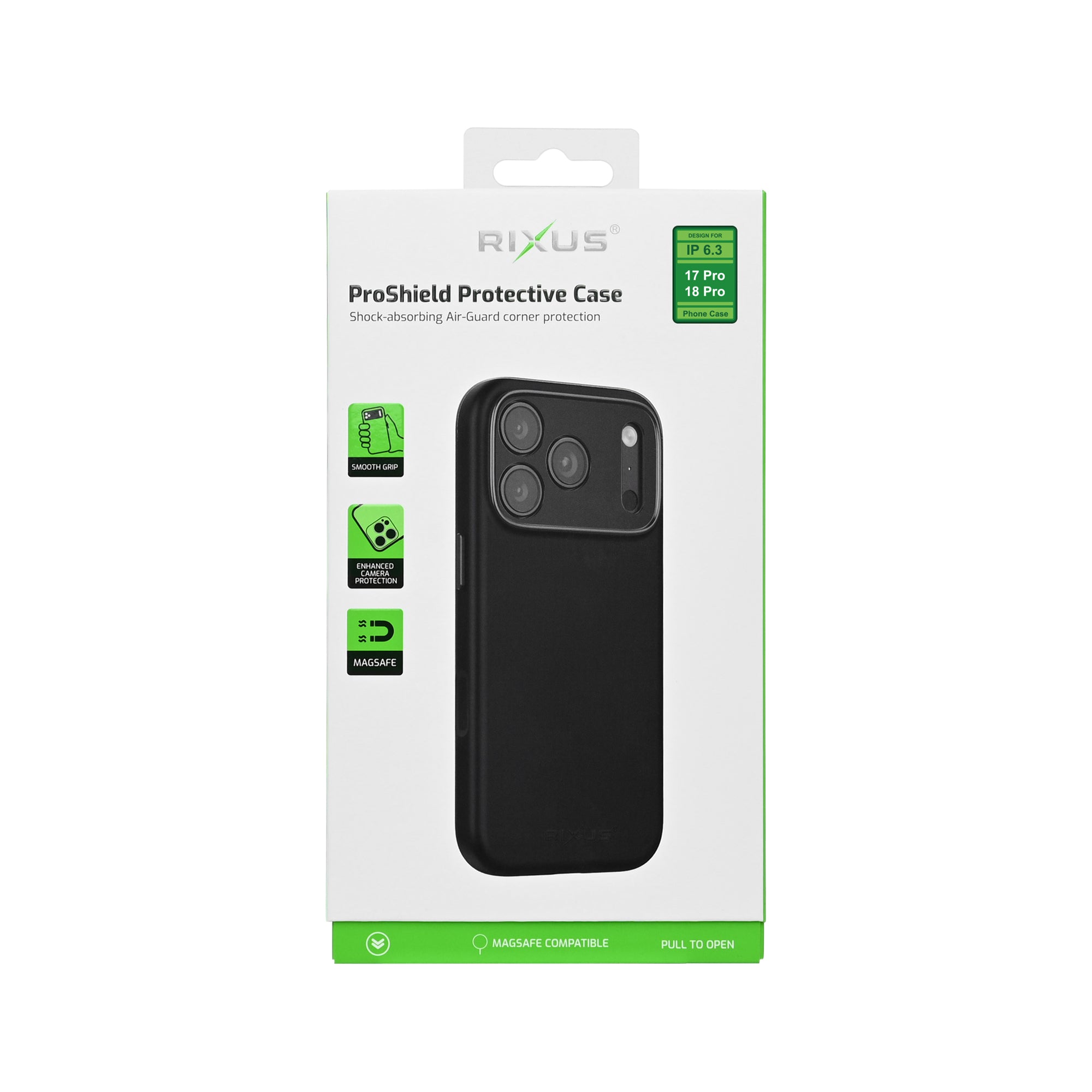Rixus ProShield Case For Apple iPhone 17 Pro, 18 Pro Black