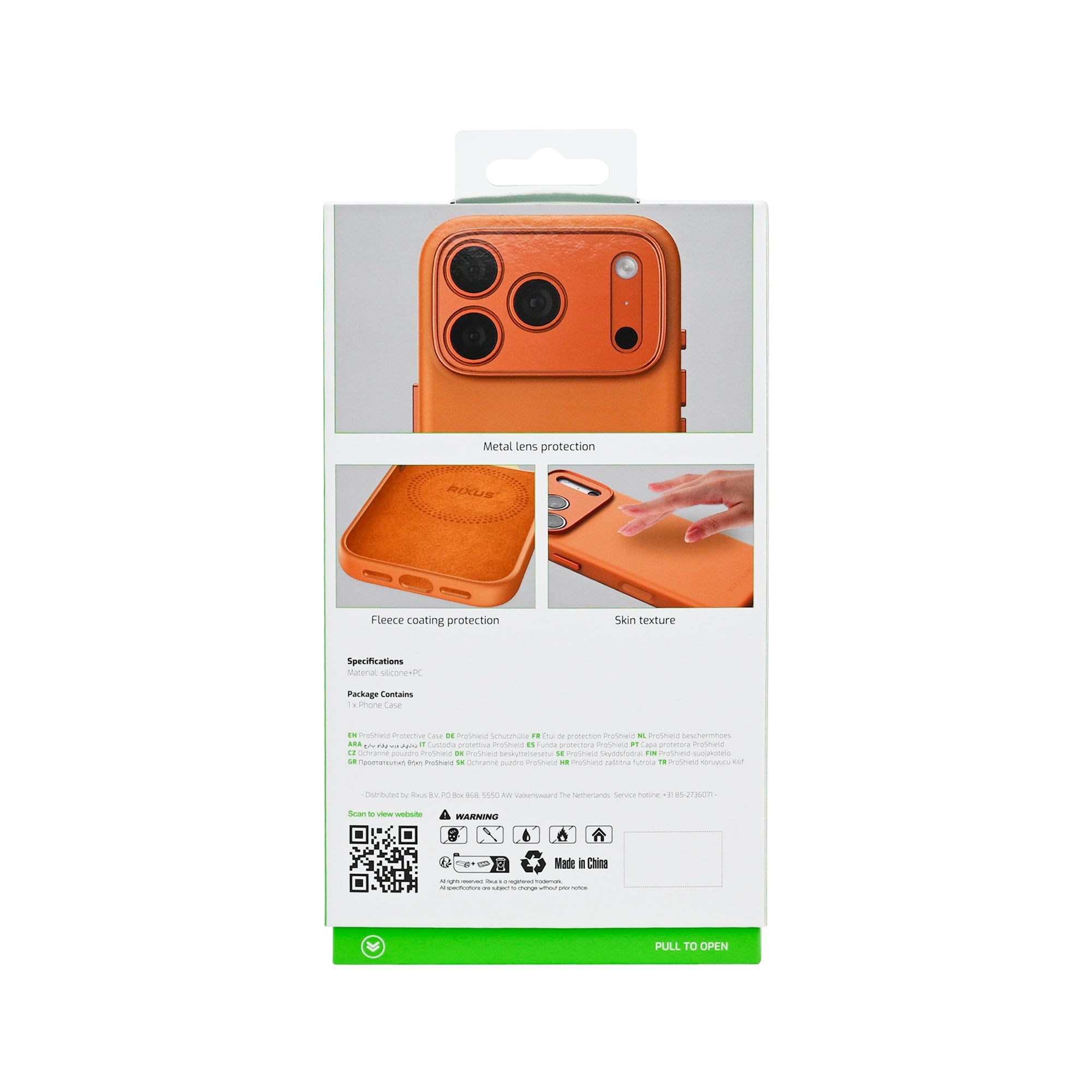 Rixus ProShield Case For Apple iPhone 17 Pro, 18 Pro Orange