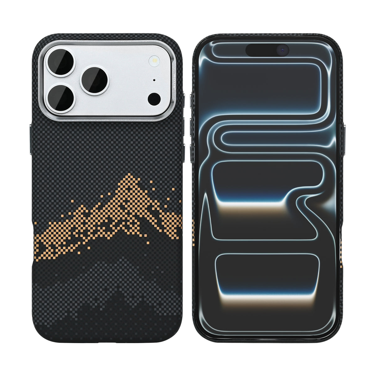Rixus Alpine Ultra-Slim Case With MagSafe Compatible RXD082 For Apple iPhone 17 Pro, 18 Pro Mountain Black