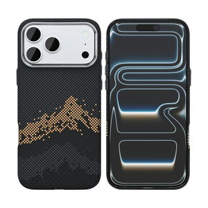 Rixus Alpine Ultra-Slim Case With MagSafe Compatible RXD082 For Apple iPhone 17 Pro, 18 Pro Mountain Black